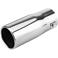 Qiilu Tubo de Escape-Tubo de Escape de Escape del automóvil- Tubo de silenciador de Escape de Acero Inoxidable…